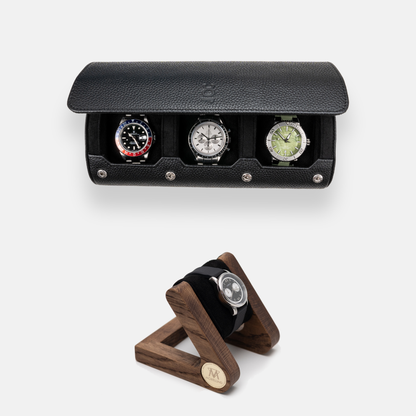 Watch Roll Large + Morelund Watch Stand